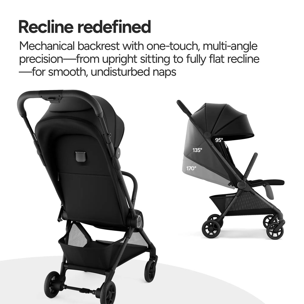 11.5 lbs - Ultralight Carbon Fiber Baby Stroller - One-Click Folding